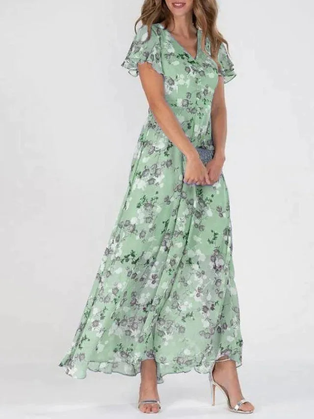 Christa | Elegant V-Neck Maxi Dress™