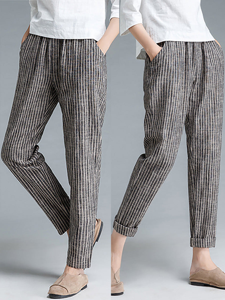Astrid | Heritage Striped Linen Trousers™