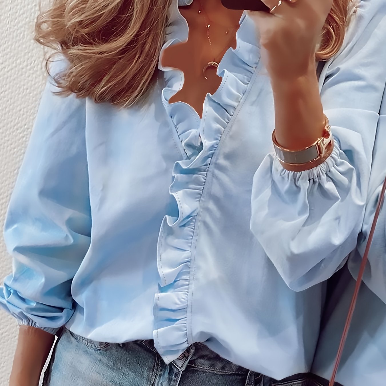 Rachel | Ruffled V-Neck Blouse™