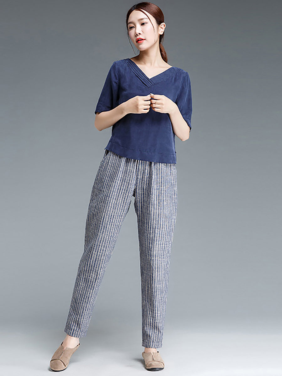 Astrid | Heritage Striped Linen Trousers™