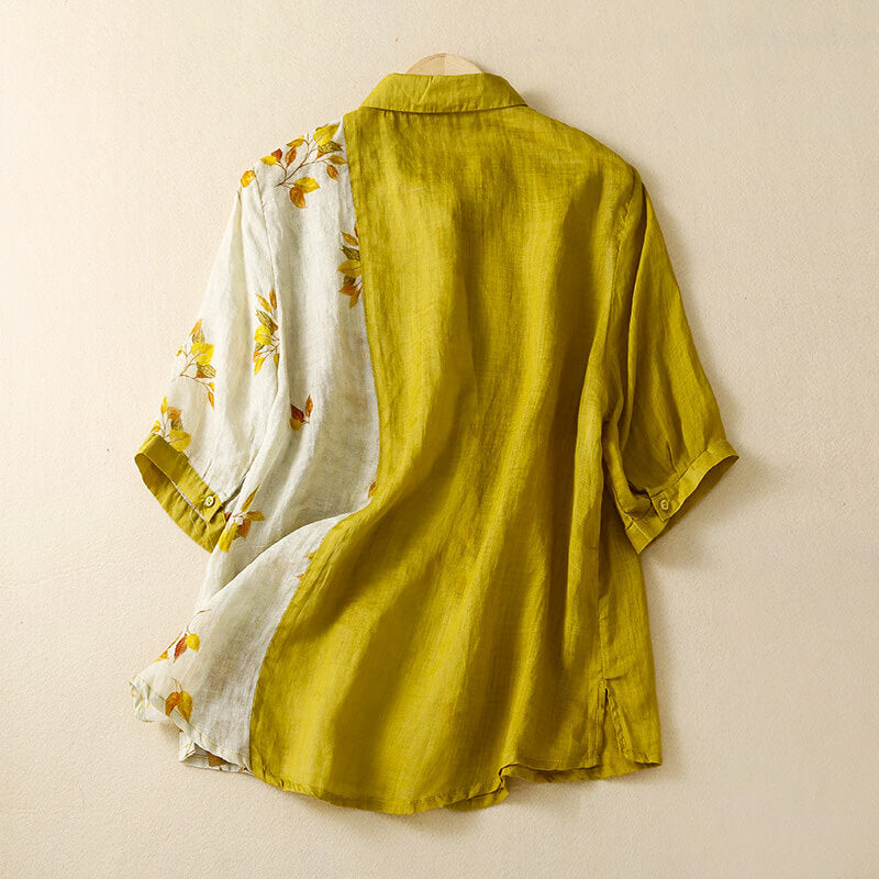Lila | Dual-Tone Linen Blouse™