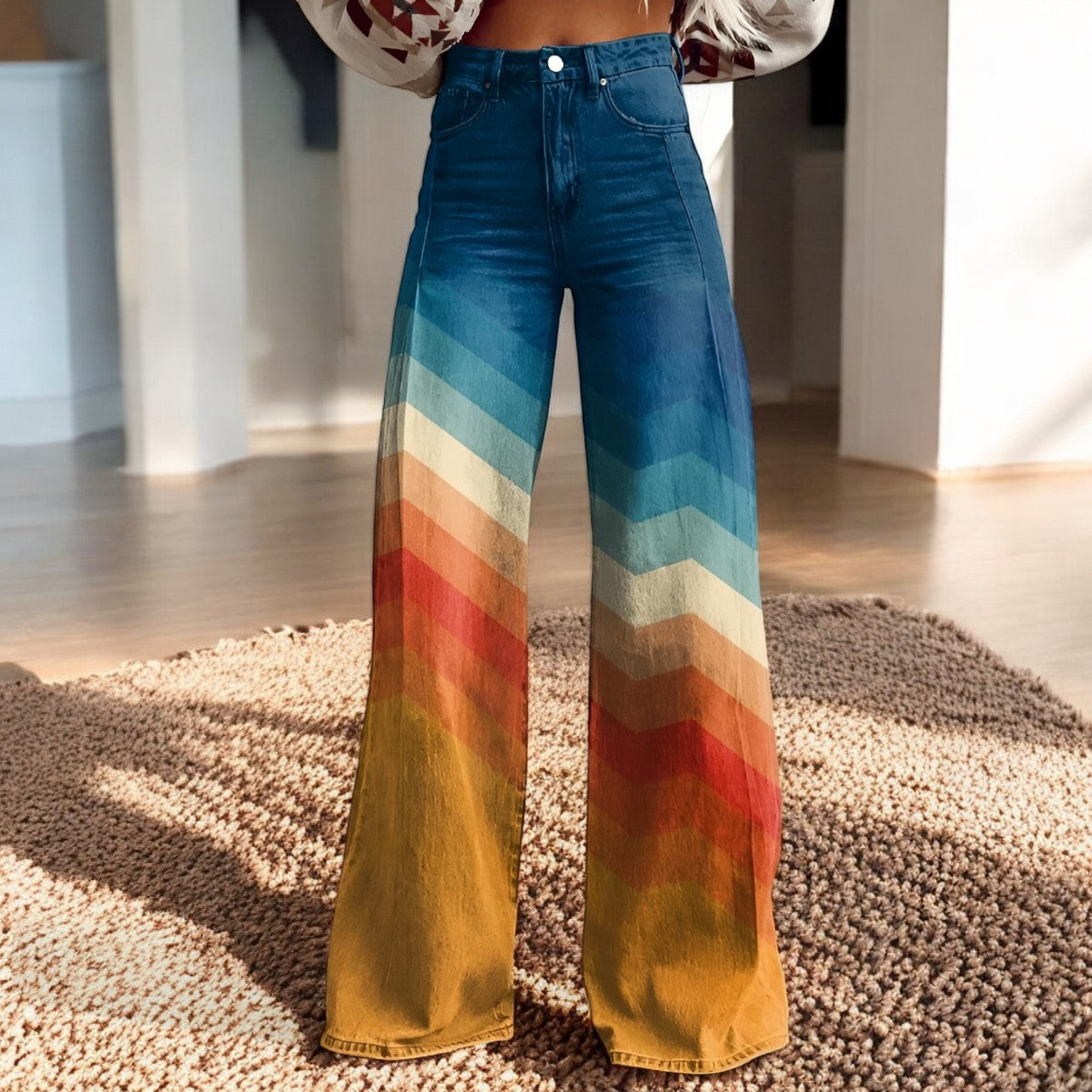 Hannah | Floral Print Wide-Leg Pants™
