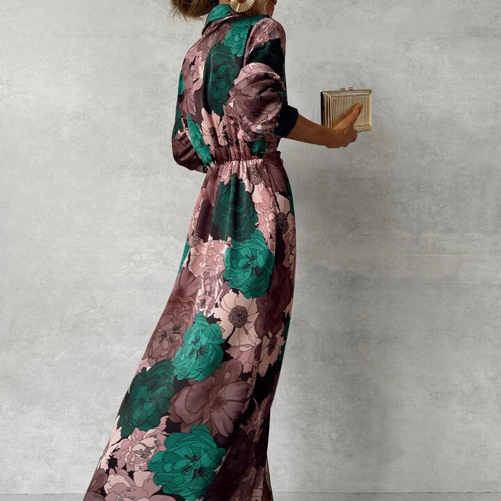 Elira | Floral Elegance V-neck Dress