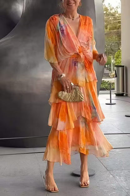 Gloria- Floral Layer Dress