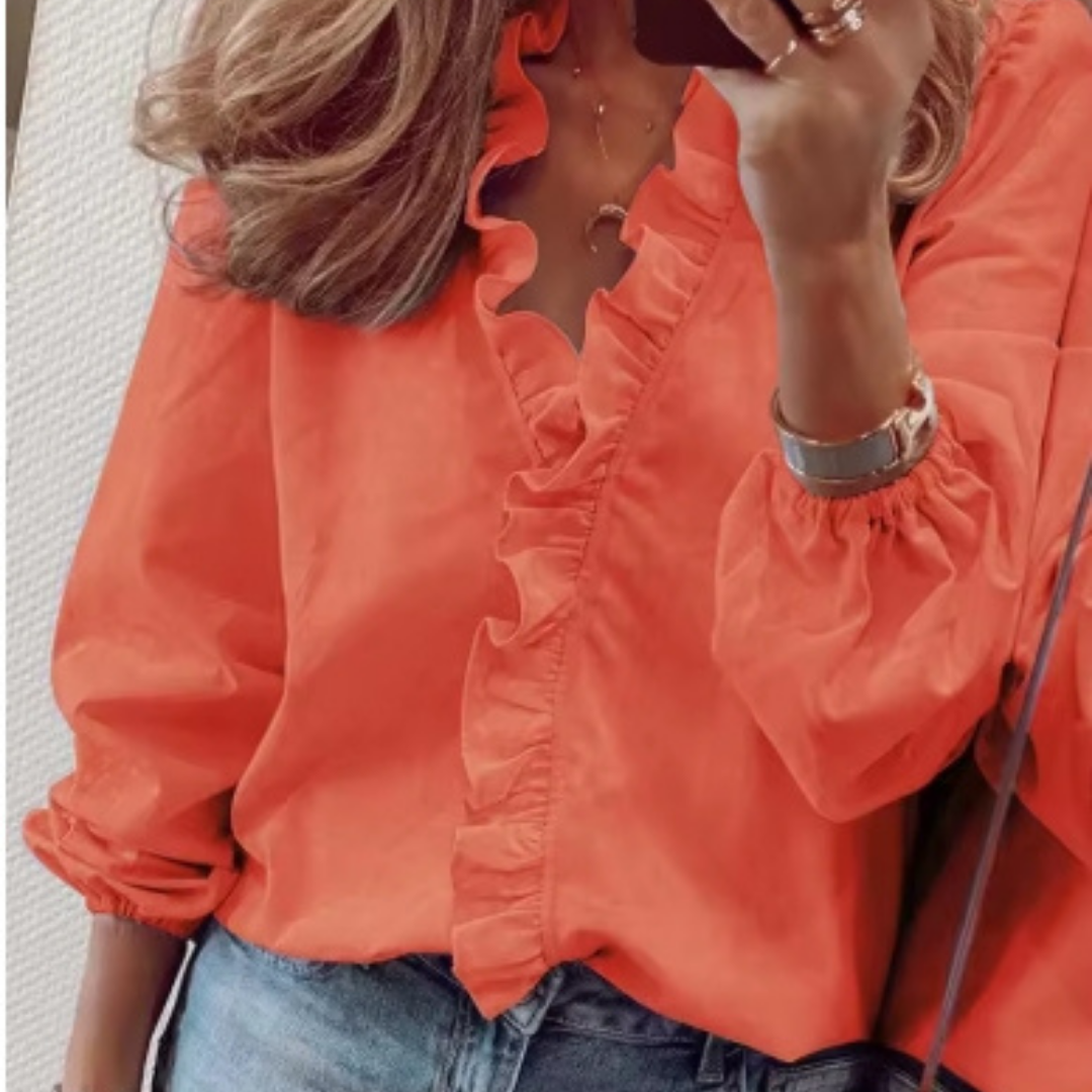Rachel | Ruffled V-Neck Blouse™