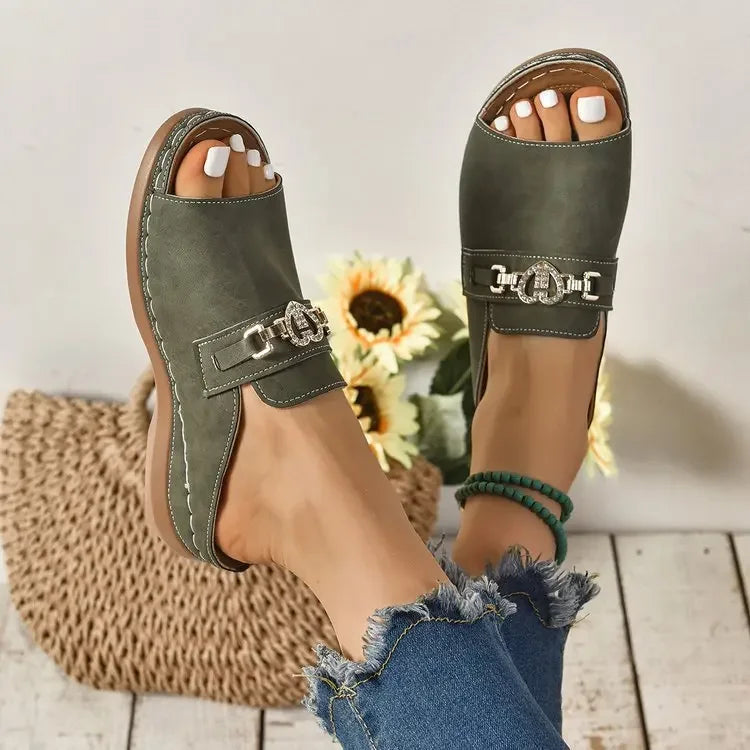 Oyline | Orthopedic Heart Wedge Heel Sandals™