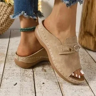 Oyline | Orthopedic Heart Wedge Heel Sandals™