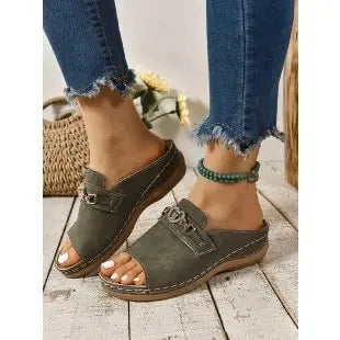 Oyline | Orthopedic Heart Wedge Heel Sandals™