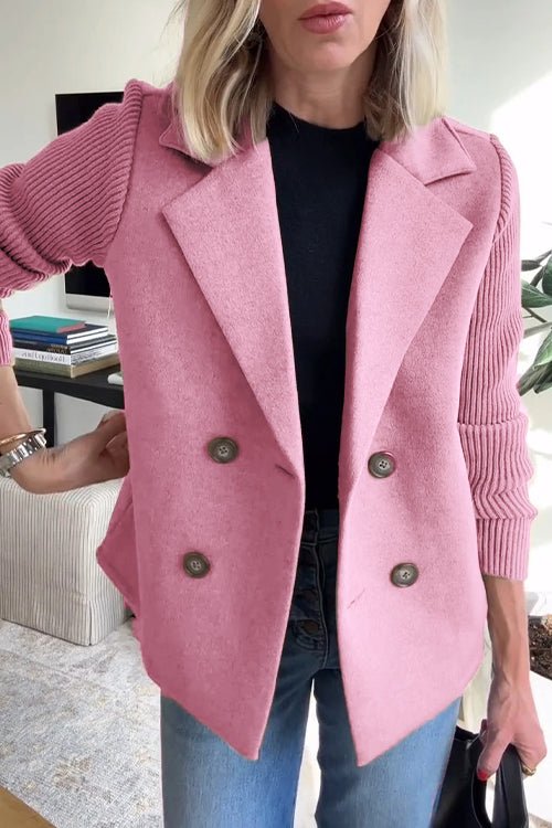 Amory | Elegant Knit-Sleeve Blazer™