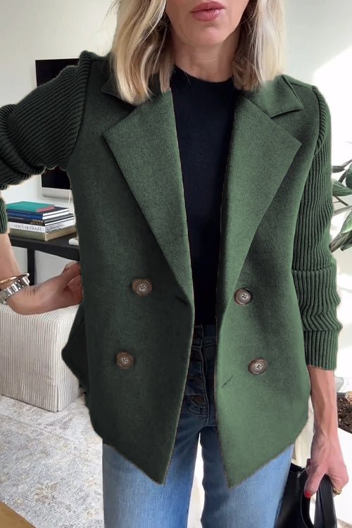 Amory | Elegant Knit-Sleeve Blazer™