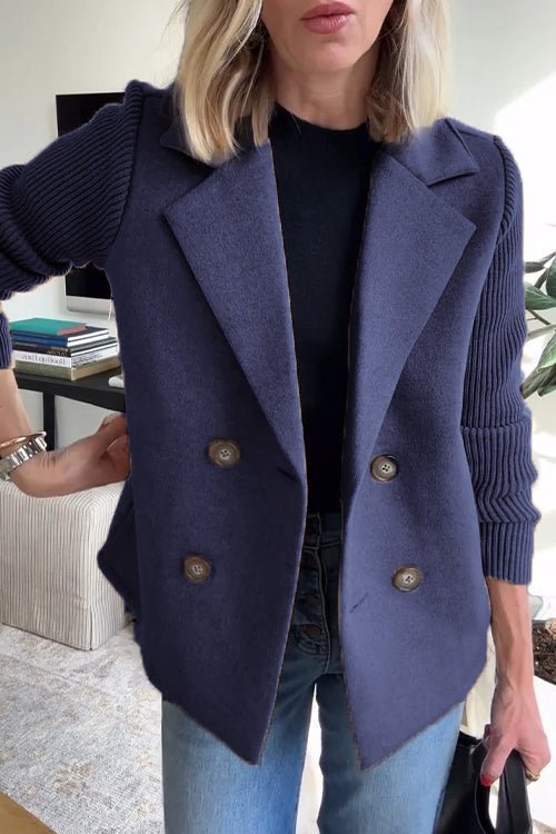 Amory | Elegant Knit-Sleeve Blazer™
