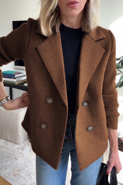 Amory | Elegant Knit-Sleeve Blazer™