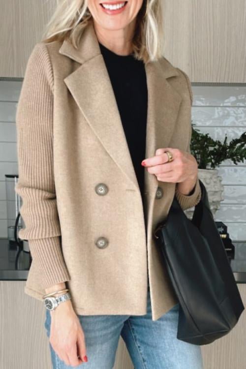 Amory | Elegant Knit-Sleeve Blazer™