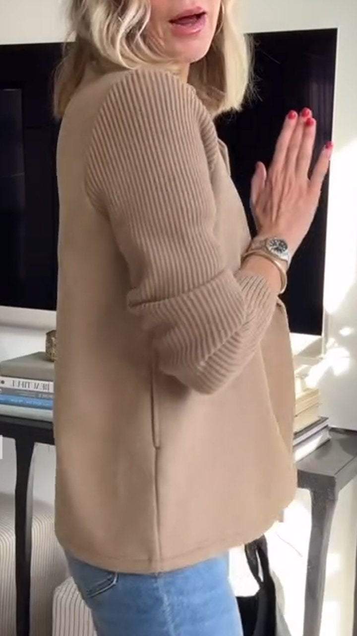 Amory | Elegant Knit-Sleeve Blazer™