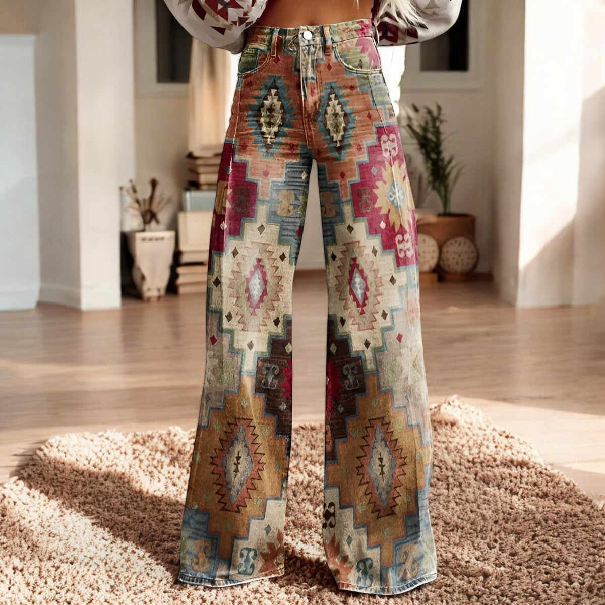 Hannah | Floral Print Wide-Leg Pants™