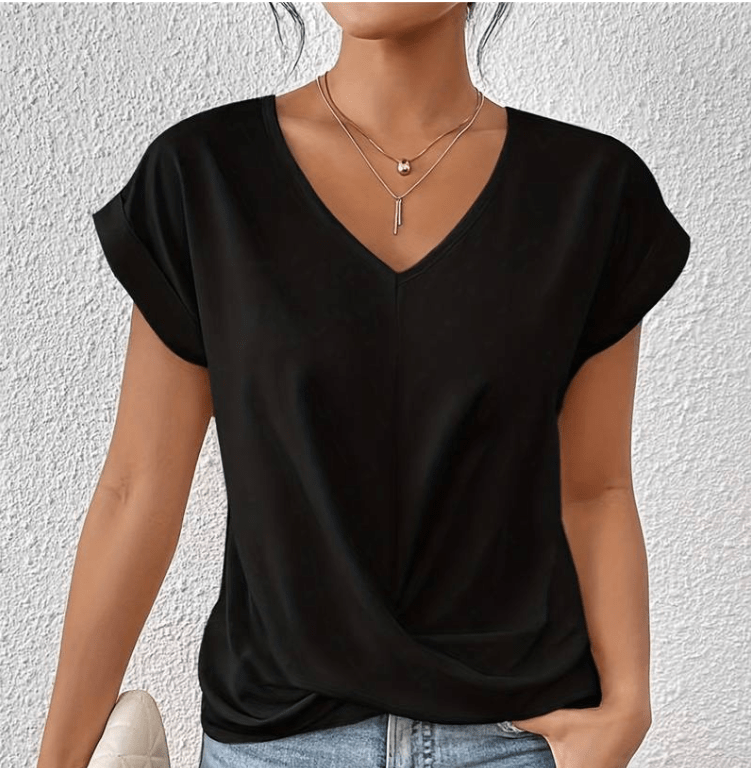 Luna | Tummy tucking V-neck top™