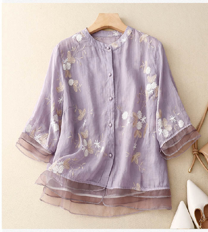 Eloise | Elegant Embroidered Blouse™
