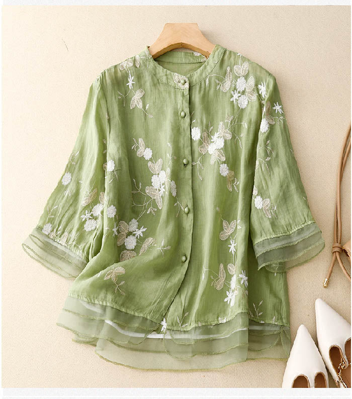 Eloise | Elegant Embroidered Blouse™