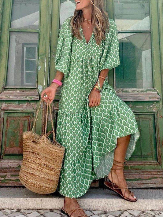 Isla | Bohemian Printed Maxi Dress™