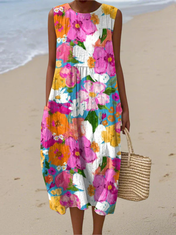Veda - Casual Midi Dress for Everyday Wear