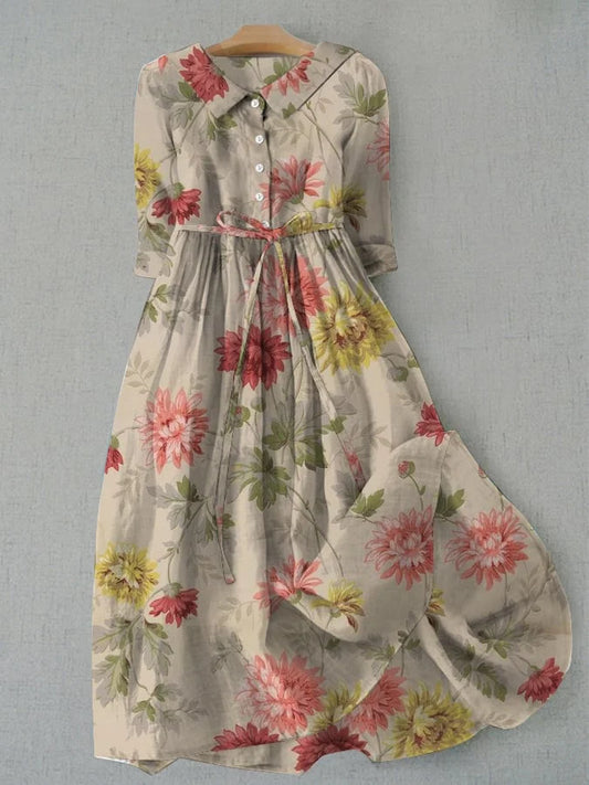 Zinnia - Shirt Dress with Ties for Women