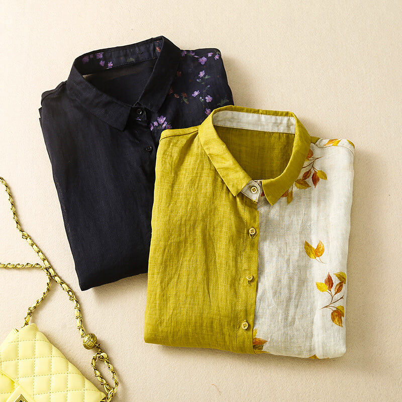 Lila | Dual-Tone Linen Blouse™