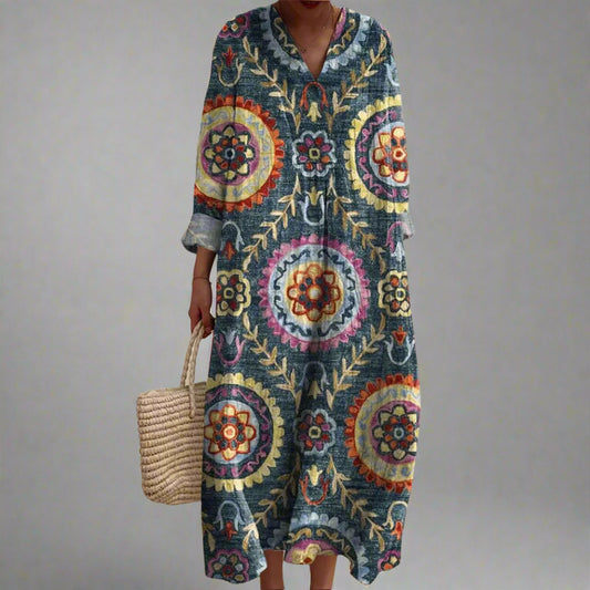 Maxine | Elegant Geometric Pattern Dress