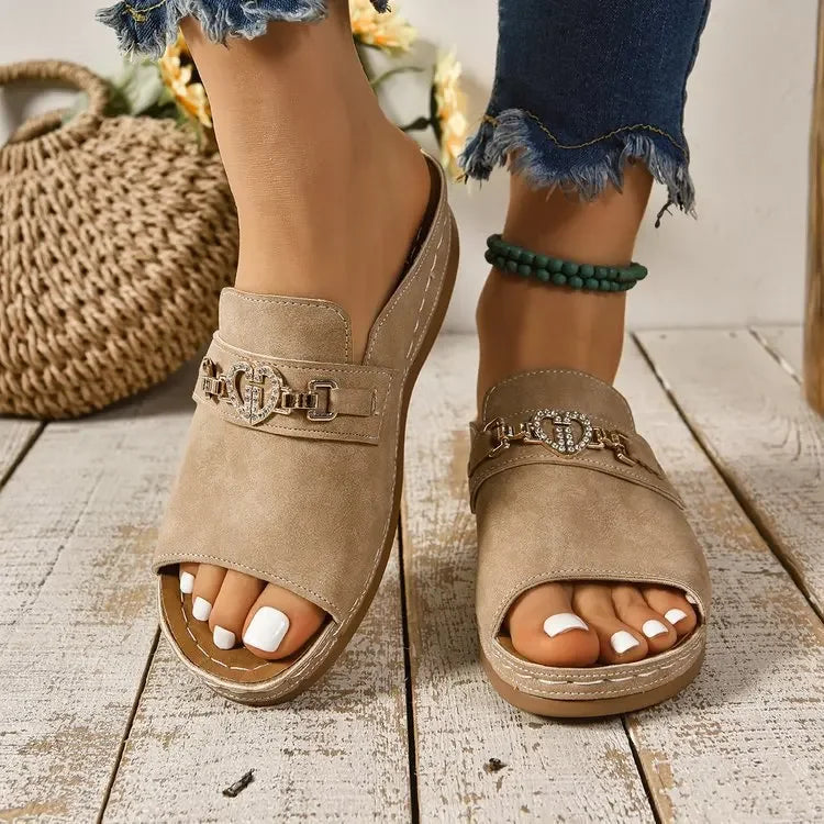Oyline | Orthopedic Heart Wedge Heel Sandals™