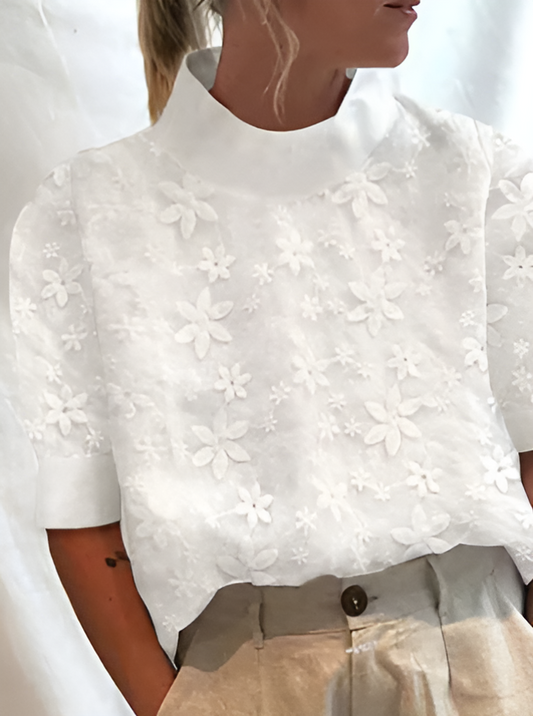 Dahlya | With Embroidered Solid Stand Collar™