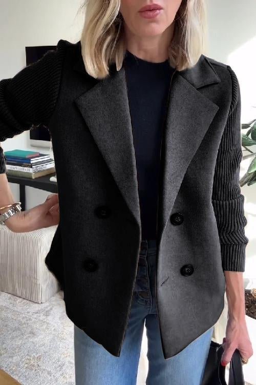 Amory | Elegant Knit-Sleeve Blazer™