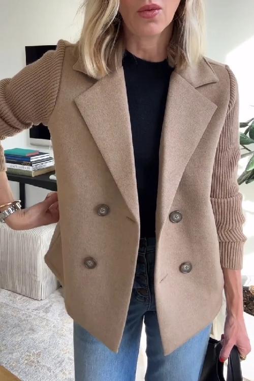 Amory | Elegant Knit-Sleeve Blazer™