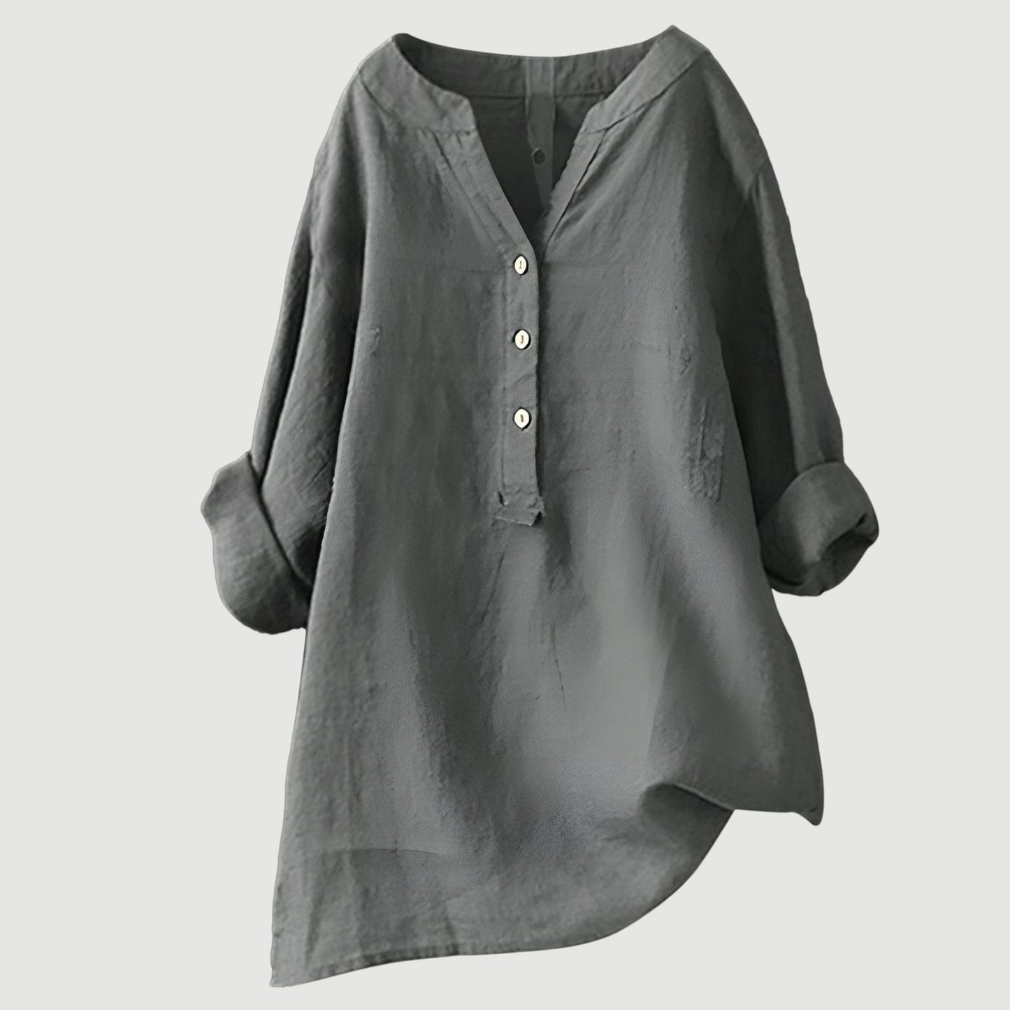 Elysian Bay | Solara Button-Front Linen Shirt™