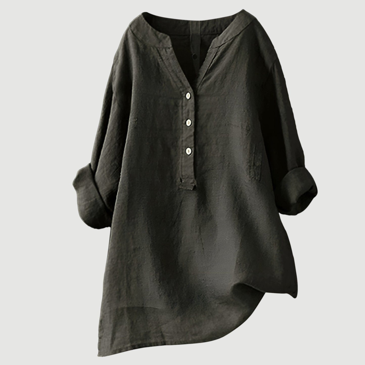 Elysian Bay | Solara Button-Front Linen Shirt™