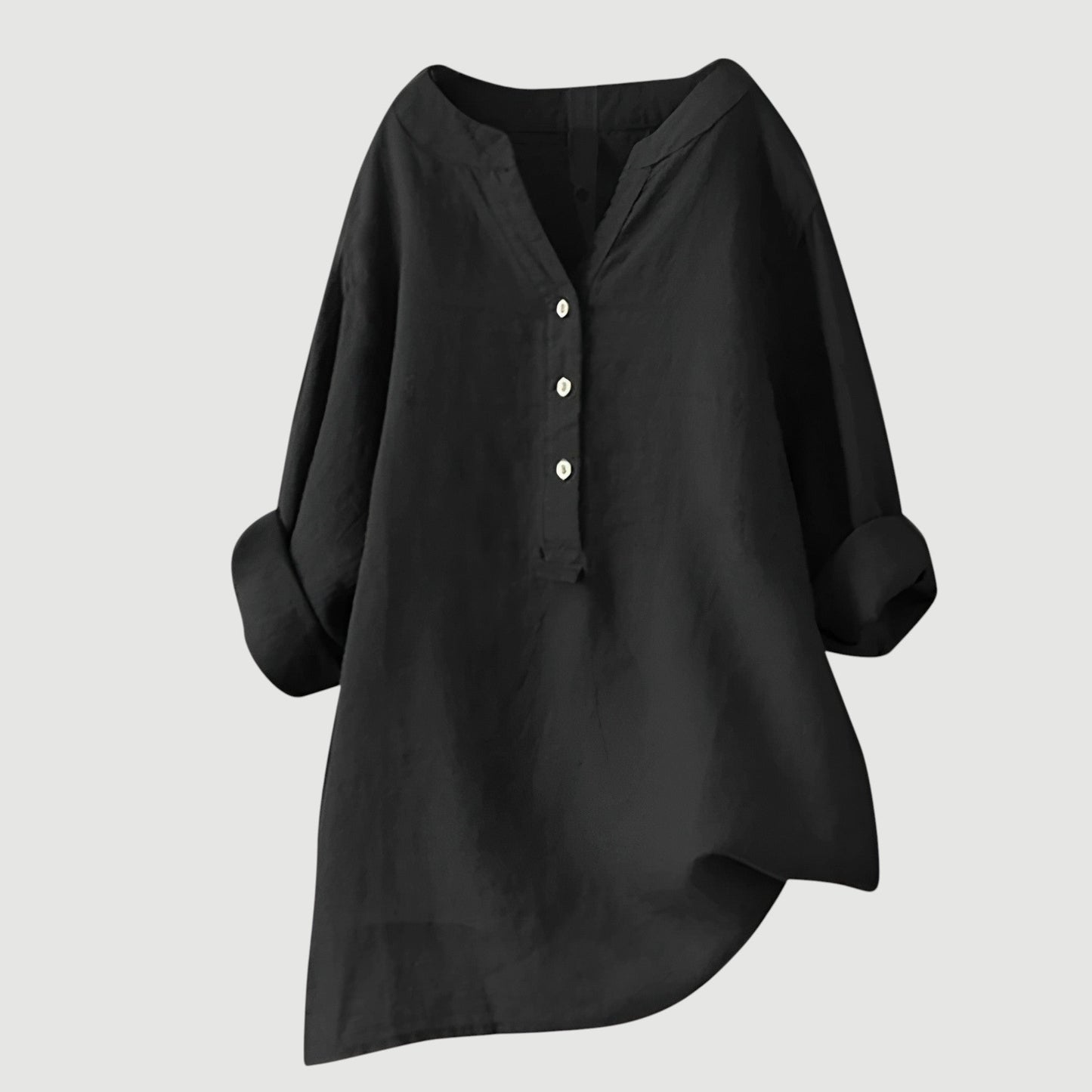 Elysian Bay | Solara Button-Front Linen Shirt™