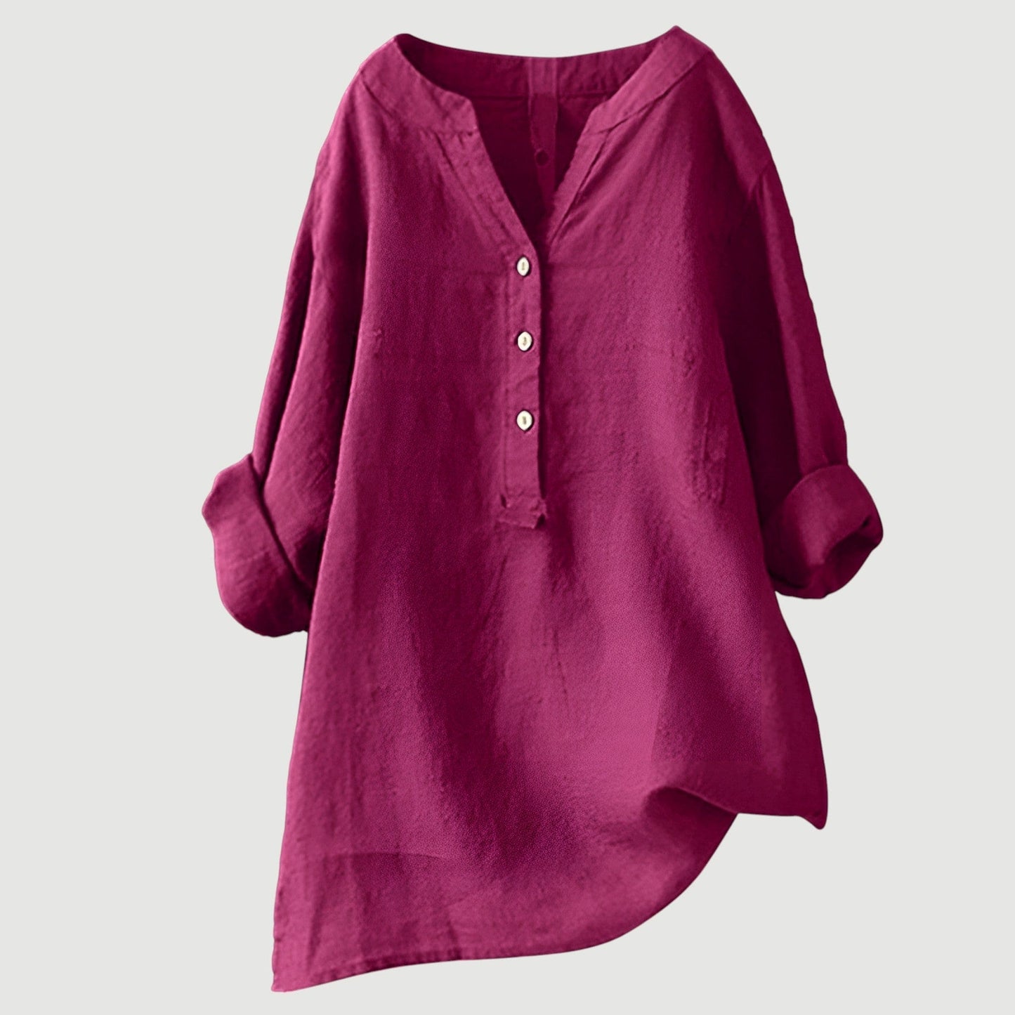 Elysian Bay | Solara Button-Front Linen Shirt™