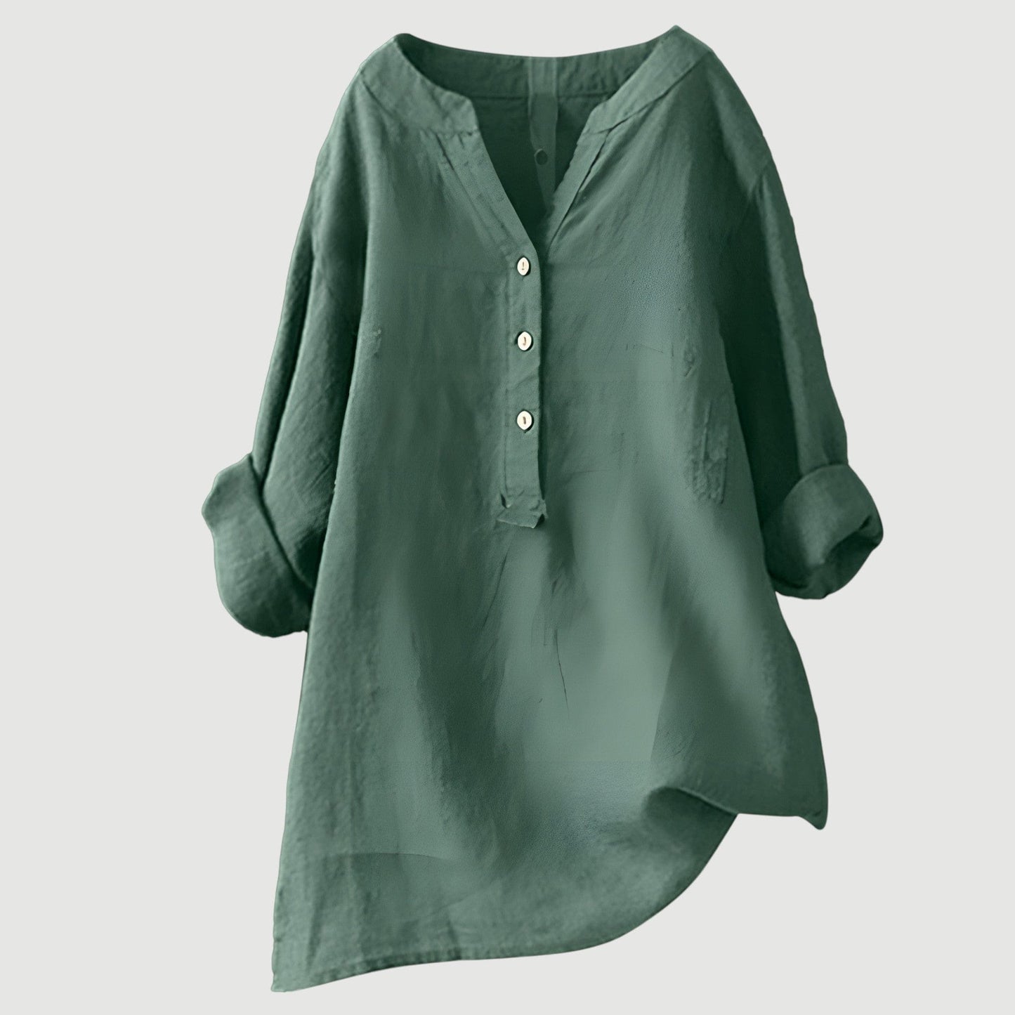 Elysian Bay | Solara Button-Front Linen Shirt™