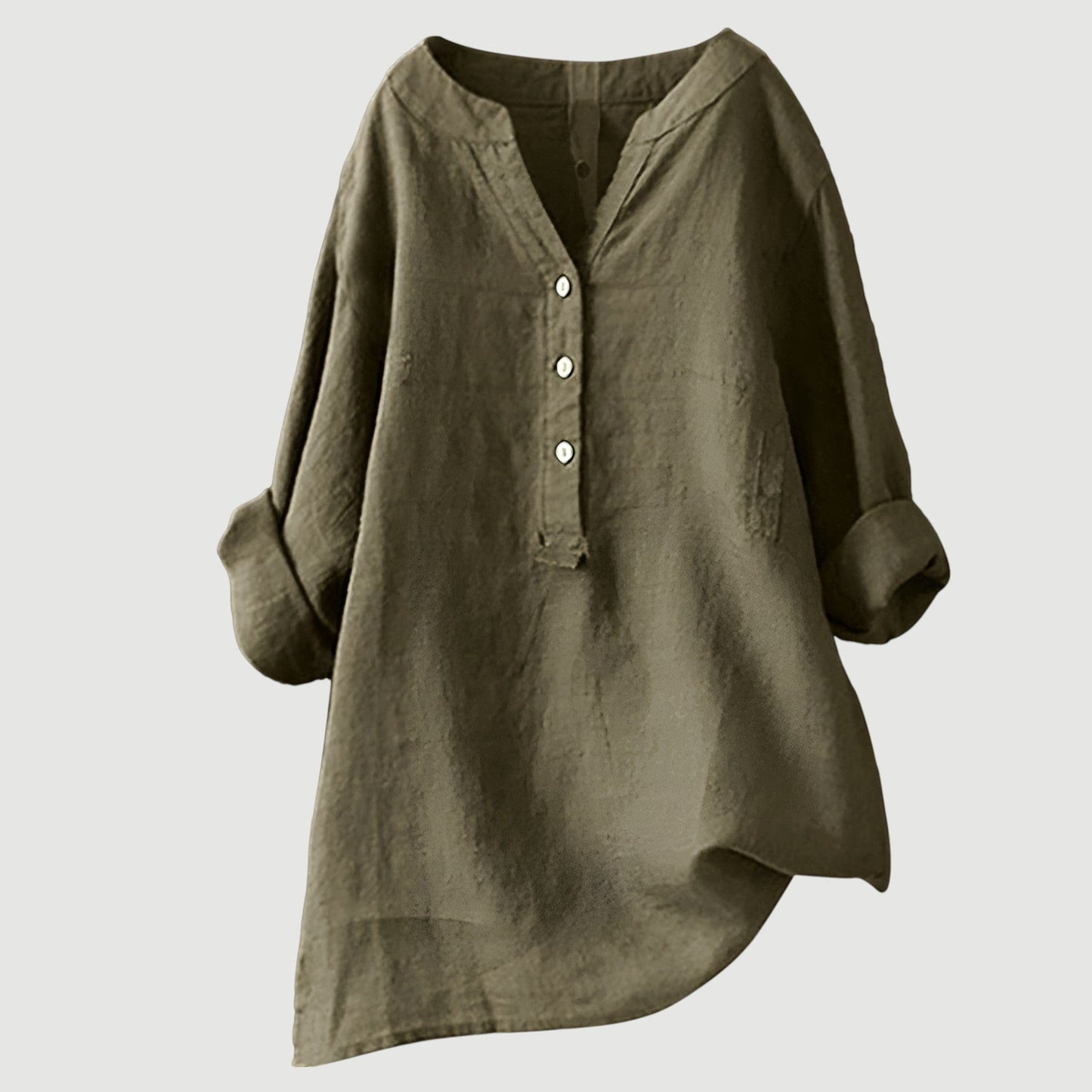 Elysian Bay | Solara Button-Front Linen Shirt™