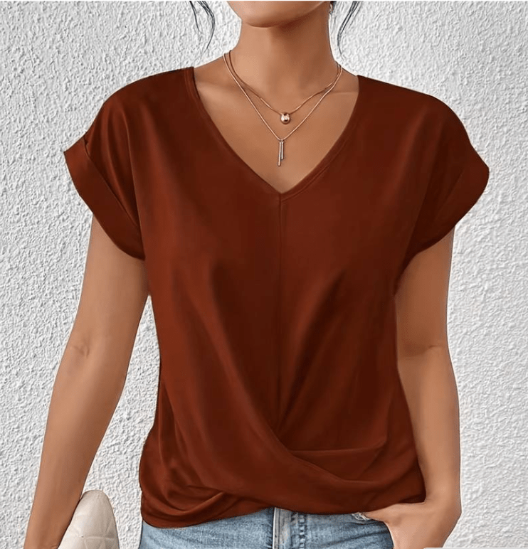 Luna | Tummy tucking V-neck top™