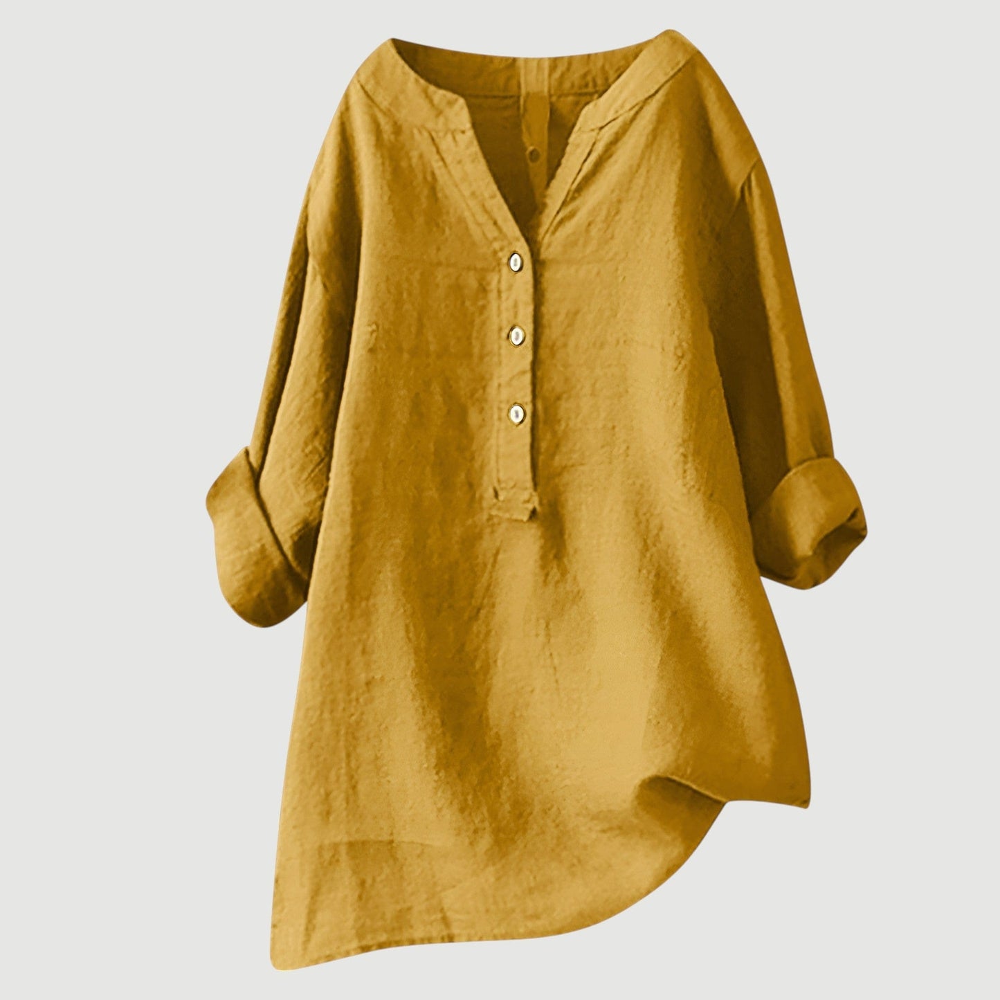 Elysian Bay | Solara Button-Front Linen Shirt™